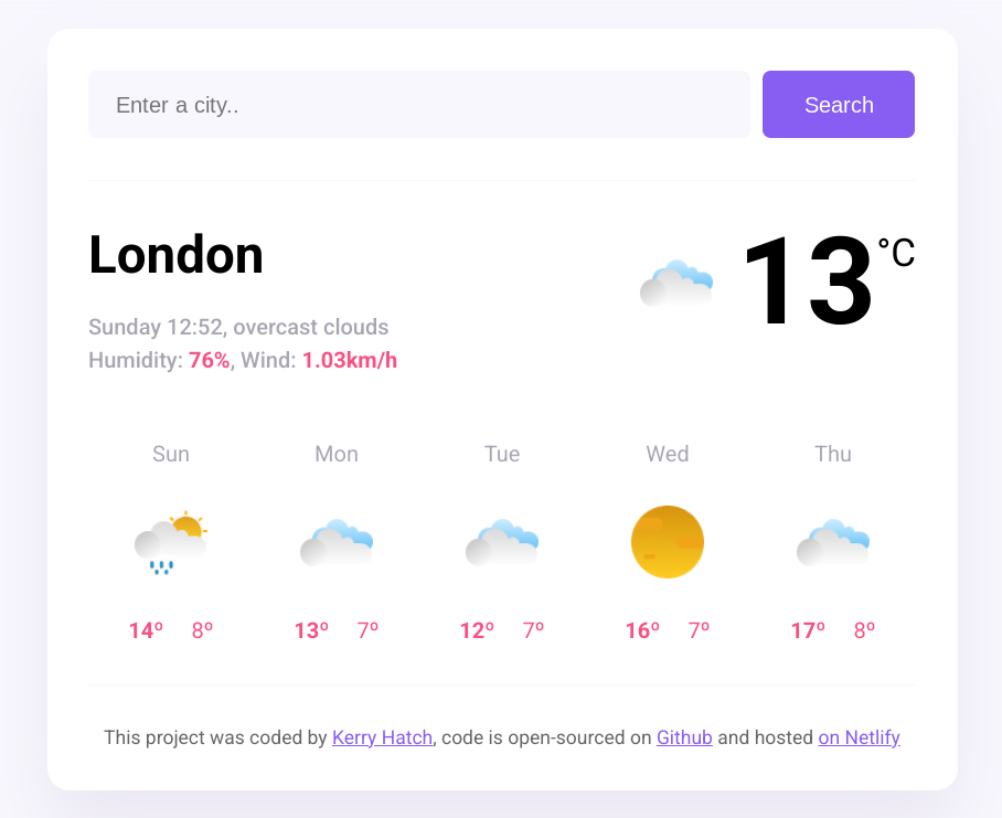 Weather project preview